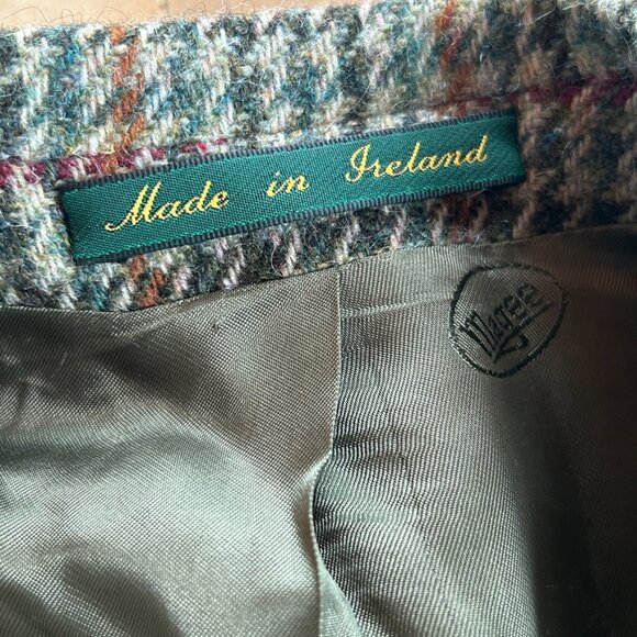 Wool Cashmere Tweed Plaid Blazer Jacket Heritage Classic Donegal Ireland, M - Picture 4 of 15